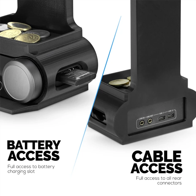 Alt view image 7 of 7 - Headphone Stand Designed for Steelseries Arctis Nova Pro Wireless Headsets with Dock for the Wireless Base Station (HPS01)