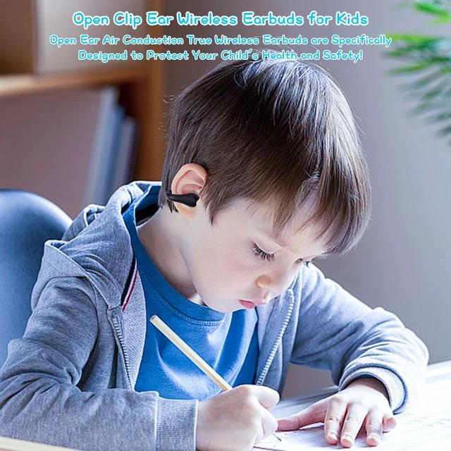 Alt view image 2 of 7 - Kids True Wireless Earbuds, Open Ear Headphones for Boy Girl Teen 85dB Volume Limit, 5g Ultra-light, Bluetooth 5.4, Built-in Mic for Study Music Call, Touch Control Ear Buds w/Charging Case
