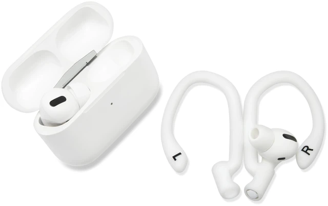 Alt view image 6 of 7 - HookZ Pro 3 - Adjustable Ear Hooks for AirPods Pro 3 Made by Wicked Cushions Malleable Core, Custom Fit, Secure & Comfortable, Patent Pending White
