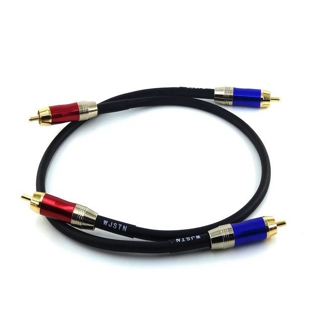 Alt view image 3 of 3 - 020 RCA to RCA Audio Cable, Male to Male RCA Stereo Audio Coaxial Digital Cable, Digital Stereo Audio Cable for subwoofer, Home Theater, high-Fidelity Audio-Double Shielding-2 Pack (1FT)