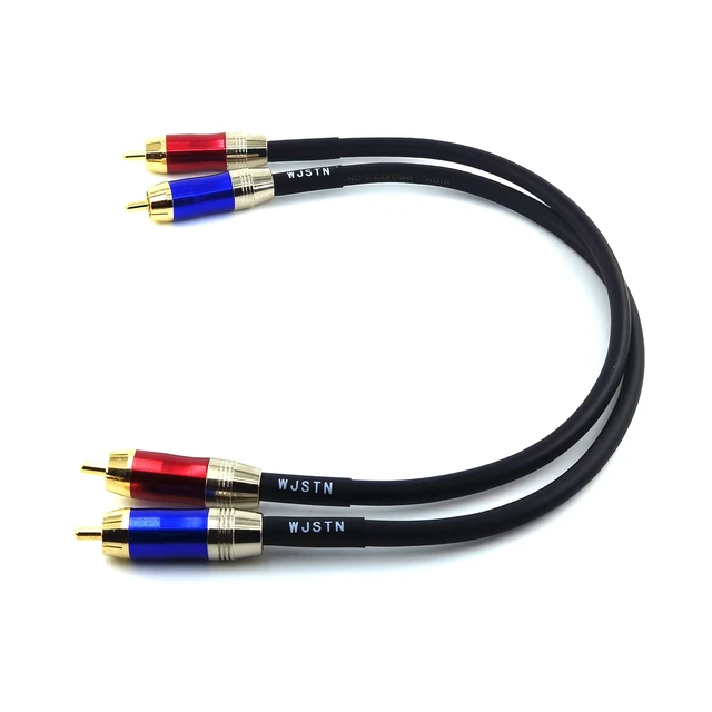 Alt view image 2 of 3 - 020 RCA to RCA Audio Cable, Male to Male RCA Stereo Audio Coaxial Digital Cable, Digital Stereo Audio Cable for subwoofer, Home Theater, high-Fidelity Audio-Double Shielding-2 Pack (1FT)