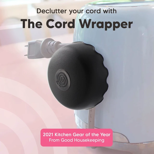 Alt view image 2 of 7 - 6-Pack Patented Heat-Resistant Cord Organizer for Appliances, Kitchen, Computers & More Stick-On Cord Wrappers with Flexible Base, Secure Scalloped Edge, Black (3 x 1.5 Inches)
