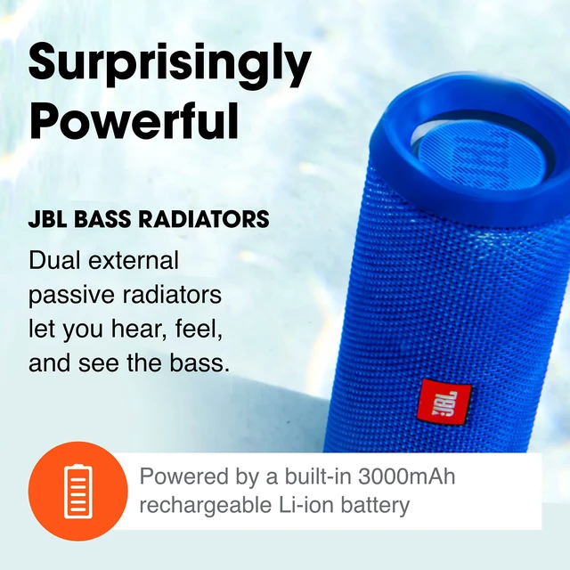 Alt view image 4 of 6 - Flip 4 Waterproof Portable Bluetooth Speaker - Red