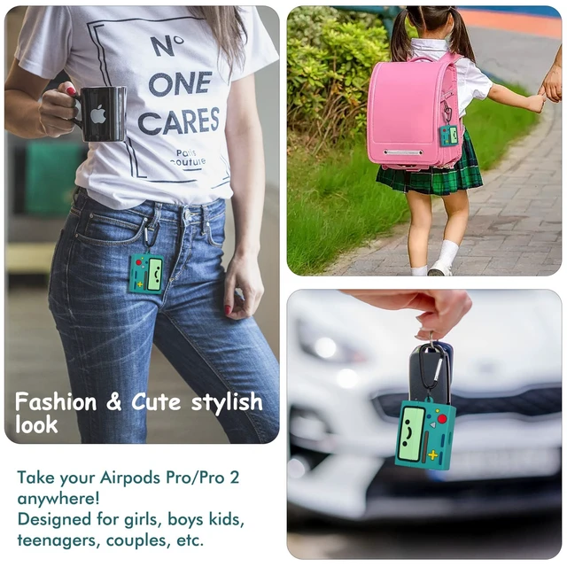 Alt view image 6 of 7 - AirPod Pro 2 Case Cover, Cute Cartoon Game Case for Airpods Pro 2nd Generation/1st Generation (2023/2022/2019), Funny Kawaii 3D Cartoon Silicone Case with Keychain for Kids Girls Teens Boys