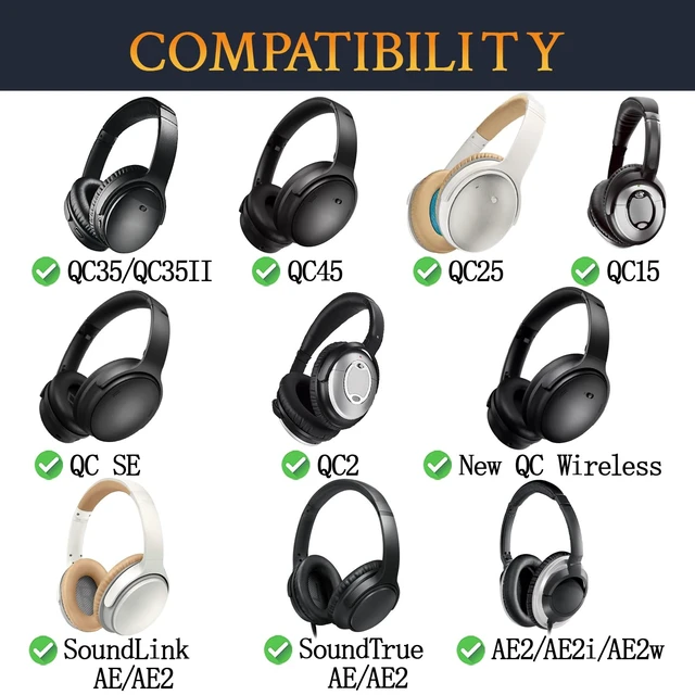 Alt view image 3 of 7 - Cooling-Gel Earpads Cushions for Bose Headphones, Replacement Ear Pads for Bose QuietComfort 15 QC15 QC25 QC2 QC35/Ae2 Ae2i Ae2w/SoundTrue & SoundLink Around-Ear & Around-Ear II - Beige
