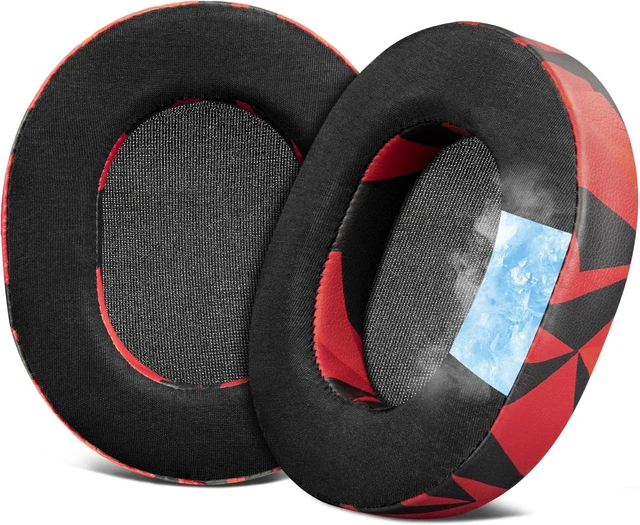 Main image of Earpads for SteelSeries Arctis 1/3/5/Arctis 7/7+/7P/7P+/7X/7X+/9/9X/Pro/Prime(Do Not Fit Any Arctis Nova) Headset, Cooling Gel Ear Pads Cushions with Ice Silk Fabric - Red Storm
