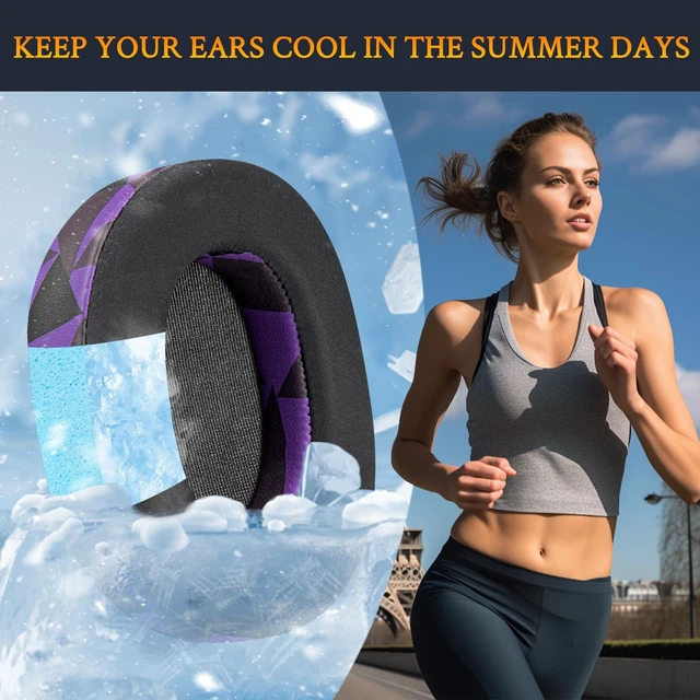 Alt view image 5 of 5 - Earpads for SteelSeries Arctis 1/3/5/Arctis 7/7+/7P/7P+/7X/7X+/9/9X/Pro/Prime(Do Not Fit Any Arctis Nova) Headset, Cooling Gel Ear Pads Cushions with Ice Silk Fabric - Purple Black