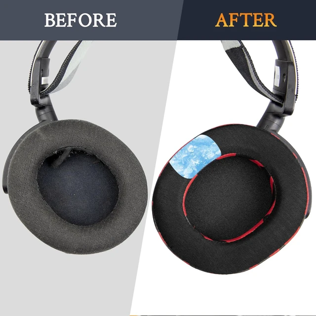 Alt view image 5 of 7 - Earpads for SteelSeries Arctis 1/3/5/Arctis 7/7+/7P/7P+/7X/7X+/9/9X/Pro/Prime(Do Not Fit Any Arctis Nova) Headset, Cooling Gel Ear Pads Cushions with Ice Silk Fabric - Red Storm