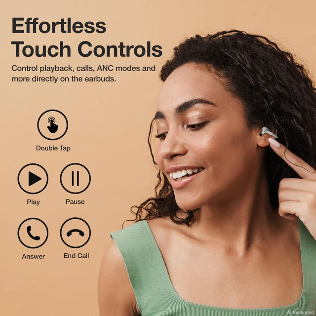 Alt view image 6 of 7 - SORA Open Ear Clip Earbuds 4.6g ENC Bluetooth 5.4 Work & Sports Ultra lightweight clip on headphones, stable connection for clear calls & music, running & study, travel, all-day comfort