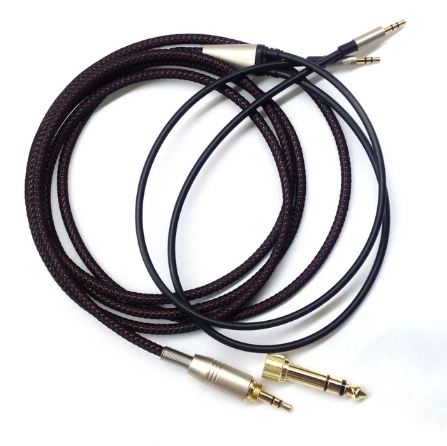 Alt view image 3 of 7 - Replacement Cable Compatible with Hifiman HE400S, HE-400I, HE-400iDual 2.5mm Port, HE560, HE-350, HE1000, HE1000 V2 Headphone 3.5mm / 6.35mm to Dual 2.5mm Jack Male Cord 3meter/9ft