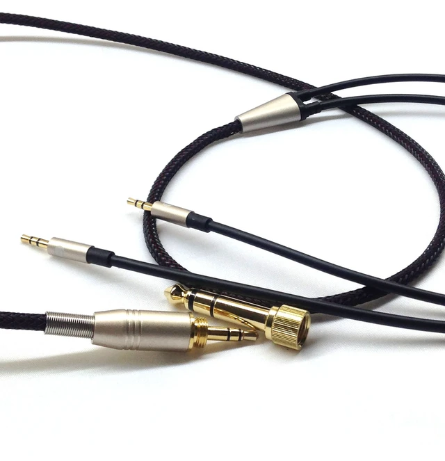 Alt view image 4 of 7 - Replacement Cable Compatible with Hifiman HE400S, HE-400I, HE-400iDual 2.5mm Port, HE560, HE-350, HE1000, HE1000 V2 Headphone 3.5mm / 6.35mm to Dual 2.5mm Jack Male Cord 3meter/9ft