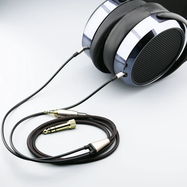 Alt view image 6 of 7 - Replacement Cable Compatible with Hifiman HE400S, HE-400I, HE-400iDual 2.5mm Port, HE560, HE-350, HE1000, HE1000 V2 Headphone 3.5mm / 6.35mm to Dual 2.5mm Jack Male Cord 3meter/9ft