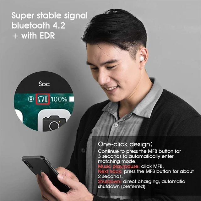 Alt view image 6 of 7 - Invisible Earbuds Single Earbud Bluetooth Earbuds Mini Tiny Discreet Hidden Headphones for Work, Small Ear Canals