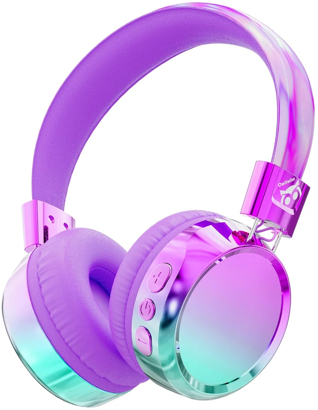 Main image of Kids Bluetooth Headphones with mic, 74/85dB Limited, 60H Playtime Fast charging, Bluetooth 5.4, foldable over-ear, AUX for iPad, tablet, airplane, Wireless headphones for kids, Aura Series