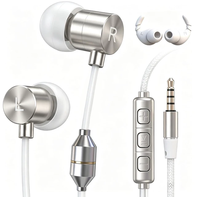 Main image of Air Tube Headphones 3.5mm EMF Free Anti Radiation Wired Earbuds with Noise Reduction Mic & Volume Control Zero EMF Earphones for Pregnancy, Long Calls In Ear Comfort for Android, PC, Laptop
