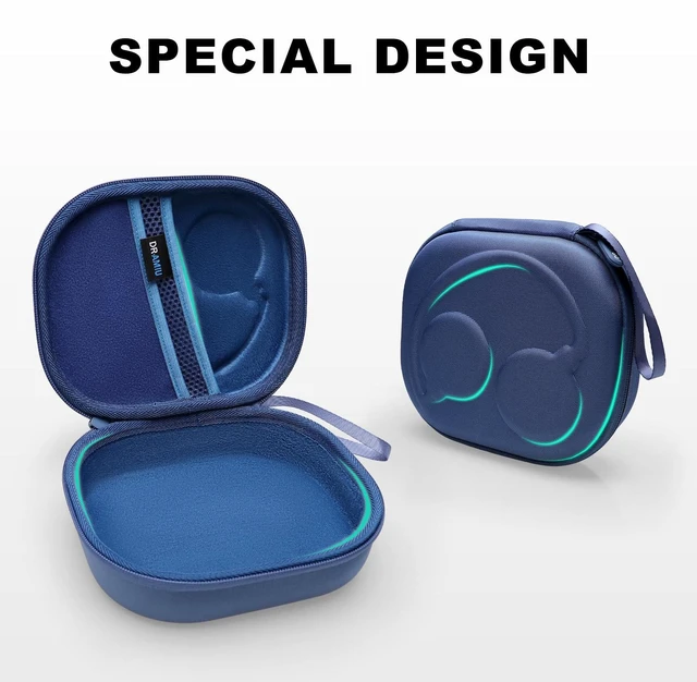 Alt view image 4 of 7 - Hard Case for Bose QuietComfort, QC, QC 45 Headphone, Blue Compatible with Bose QC Ultra, QC 35, QC 35 II, QC45 SE, QC SE Over Ear Noise Cancelling Headphones, Travel Storage Bag