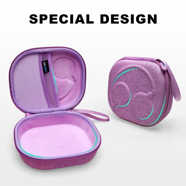 Alt view image 6 of 7 - Hard Case for Bose QuietComfort, QC, QC 45 Headphone, Purple Compatible with Bose QC Ultra, QC 35, QC 35 II, QC45 SE, QC SE Over Ear Noise Cancelling Headphones, Travel Storage Bag