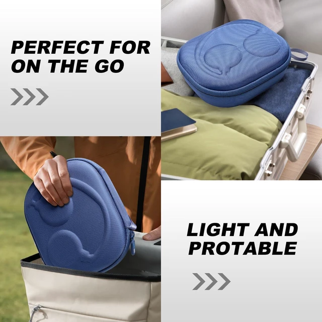 Alt view image 7 of 7 - Hard Case for Bose QuietComfort, QC, QC 45 Headphone, Blue Compatible with Bose QC Ultra, QC 35, QC 35 II, QC45 SE, QC SE Over Ear Noise Cancelling Headphones, Travel Storage Bag