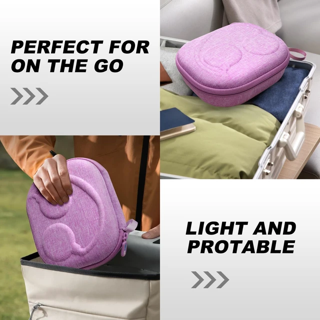 Alt view image 7 of 7 - Hard Case for Bose QuietComfort, QC, QC 45 Headphone, Purple Compatible with Bose QC Ultra, QC 35, QC 35 II, QC45 SE, QC SE Over Ear Noise Cancelling Headphones, Travel Storage Bag
