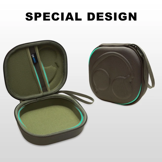 Alt view image 5 of 7 - Hard Case for Bose QuietComfort, QC, QC 45 Headphone, Army Green Compatible with Bose QC Ultra, QC 35, QC 35 II, QC45 SE, QC SE Over Ear Noise Cancelling Headphones, Travel Storage Bag