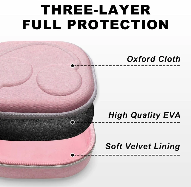 Alt view image 5 of 7 - Hard Case for JBL Headphones, Pink Compatible with JBL Junior 320/ 320BT/Junior 470NC/JR 460NC/ Tune 520BT 510BT 720BT 770NC 670NC/ Live 670NC 770NC Headphone