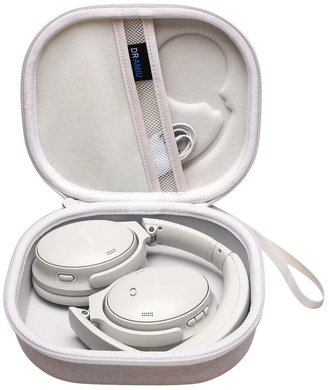 Main image of Hard Case for Bose QuietComfort, QC, QC 45 Headphone, Cream Compatible with Bose QC Ultra, QC 35, QC 35 II, QC45 SE, QC SE Over Ear Noise Cancelling Headphones, Travel Storage Bag