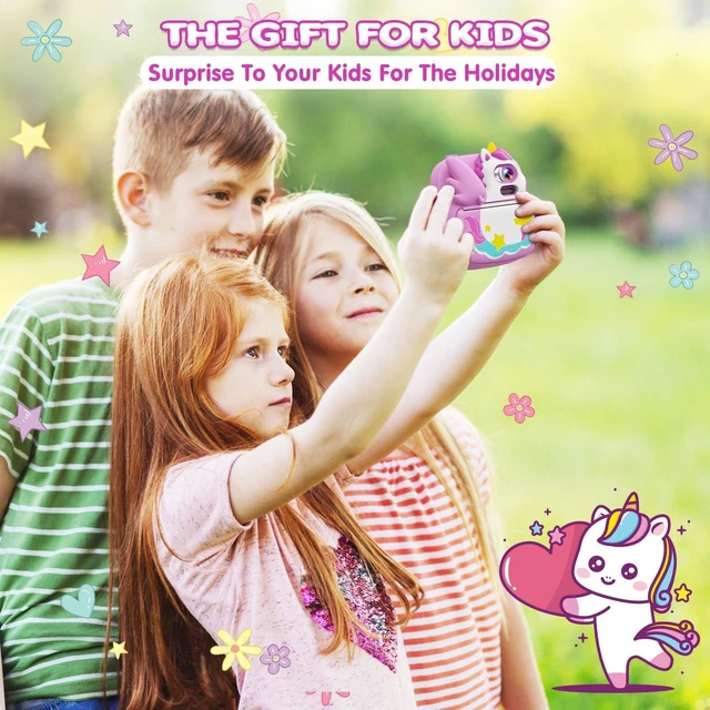 Alt view image 6 of 7 - Kids Instant Print Camera, 1080P HD Video & 2.4" Screen Toy Camera Includes 32GB Card & Print Paper, Inkless Print, 16X Zoom, Christmas Birthday Dinosaur Gifts for Boys Girls Age 3-12