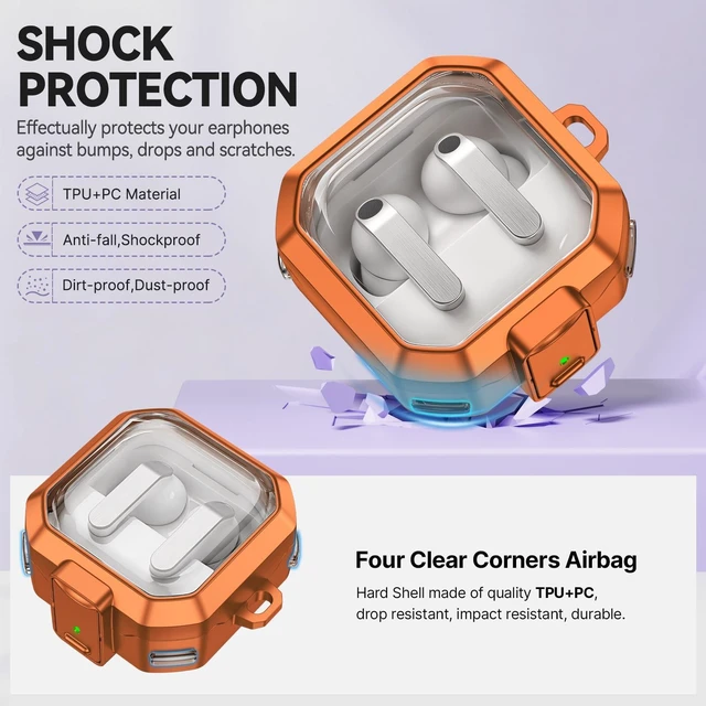 Alt view image 5 of 7 - Secure Lock for Galaxy Buds 4 Pro Case and Buds 4 Case Cover, Clear Soft TPU Case with Cleaner Kit and Keychain for Women Girly, Cute Cover for Samsung Galaxy Buds 4/4Pro 2026