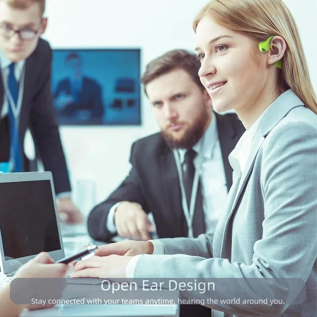 Alt view image 3 of 7 - Bone Conduction Headphones Bluetooth Wireless Open Ear Headset Multipoint Connection Waterproof Sports Headphones for Workouts Running Walking Cycling Fitness Fishing Yoga