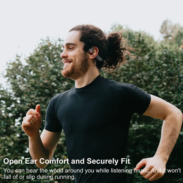 Alt view image 6 of 7 - Bone Conduction Headphones Bluetooth Open Ear Headphones with mic Wireless Muitipoint Connection IP65 Waterproof Sports Headsets for Running Cycling and Workouts