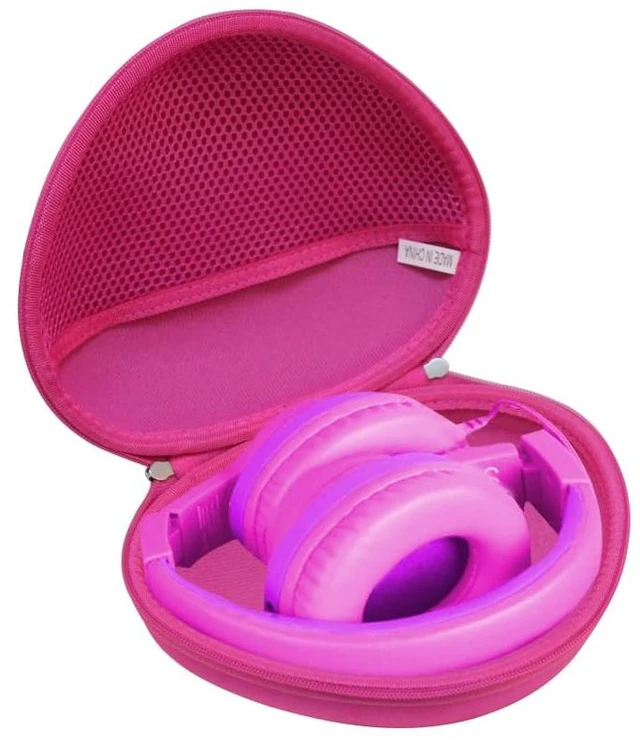 Main image of Hard Travel Case for iClever HS19 / iClever BTH12 / Botesty Sound/EarFun/Candy Bila BH03 / IMYB Kids Headphones (Hot Pink)