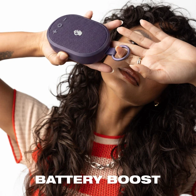 Alt view image 5 of 7 - Skullcandy Kilo 2 Wireless Bluetooth Speaker, IPX7, 24-Hour Battery Waterproof, True Wireless Stereo, Touch Controls, Punchy Bass, Carabiner and Strap Included, Rechargeable Battery