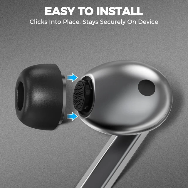 Alt view image 6 of 7 - Memory Foam Earbud Tips for Samsung Galaxy Buds4 Pro/Buds3 Pro 3 Pairs Large, Added Storage Box, Ultimate Comfort, Noise Canceling Memory Foam, Anti Slip, Secure Fit, Fits Charging Case