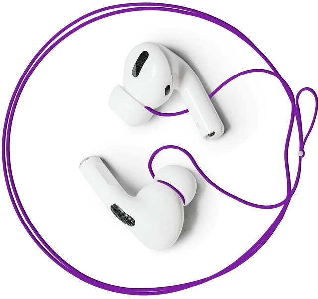 Main image of Anti-Lost Strap for Wireless in-Ear Earbuds, New Version Airpods pro Lanyard (Compatible with Earbuds with Ear Tips, Airpods Pro 1 2 3, Sony, Beats, Samsung, Bose) - Purple
