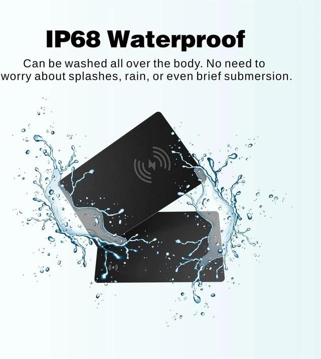 Alt view image 6 of 7 - Wallet Tracker Card, Works with Apple Find My, Rechargeable, 2 Pack IP68 Waterproof Slim Tracking Cards For Wallets, Phones, Passports And Luggage Tags, Up To 5 Months Per Charge, iOS Only