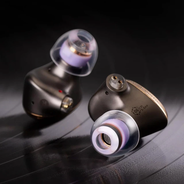 Alt view image 2 of 6 - LT100 Liquid Silicone Ear Tips for Wired IEMs, 4 Pairs XS/S/M/L with Storage Case, Soft Replacement Tips for 5-6.5mm Nozzle HiFi Earphones, Tight Bass, All-Day Comfort - Violet