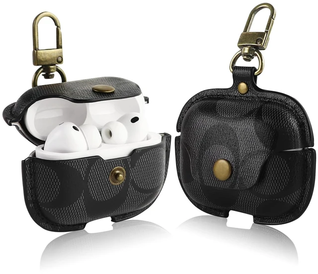 Main image of for AirPods Pro 3 Case, Leather Cute Full Body Shockproof Protective Cover for AirPods Pro 3nd Generation Case for Women Men, Drop Protection (B)