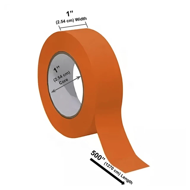 Alt view image 2 of 7 - Lab Labeling Tape, 1 in x 500 in, 15 Rolls, Assorted Colors Made in USA, 1 in diameter cores, Color Coding and Marking, 3 Rolls of Each Color, Red Orange Yellow Green Blue