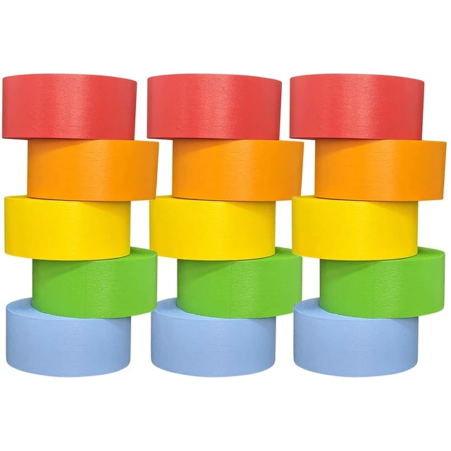 Alt view image 5 of 7 - Lab Labeling Tape, 1 in x 500 in, 15 Rolls, Assorted Colors Made in USA, 1 in diameter cores, Color Coding and Marking, 3 Rolls of Each Color, Red Orange Yellow Green Blue