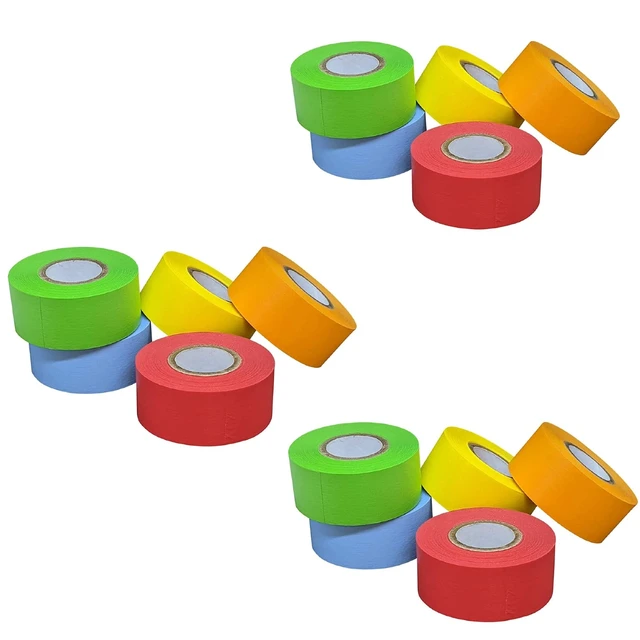 Alt view image 7 of 7 - Lab Labeling Tape, 1 in x 500 in, 15 Rolls, Assorted Colors Made in USA, 1 in diameter cores, Color Coding and Marking, 3 Rolls of Each Color, Red Orange Yellow Green Blue