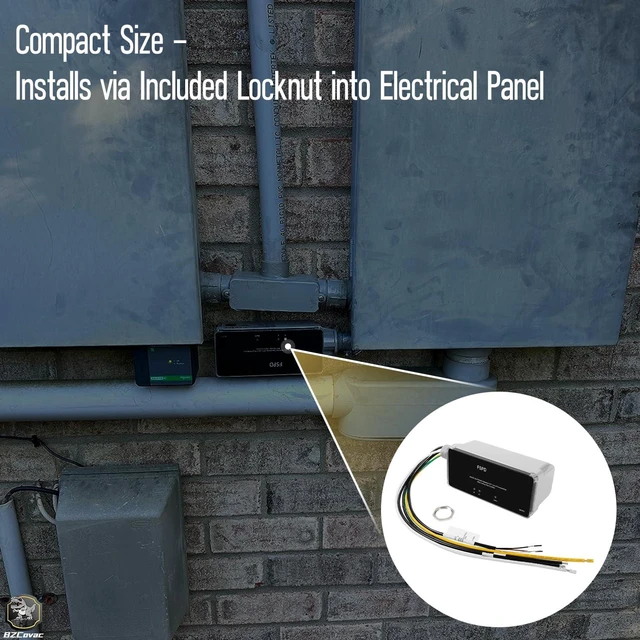Alt view image 3 of 7 - FSPD140 Level 2 Whole House Surge Protection Device - 140,000A Rated for EV Charging, Storm Zones, and Grid Surges, Upgraded Replacement for Siemens FS140, Includes Wiring & Locknut