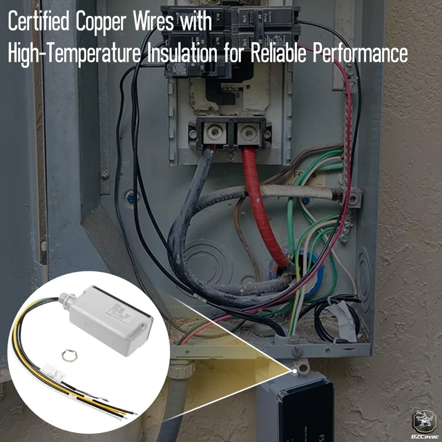 Alt view image 4 of 7 - FSPD140 Level 2 Whole House Surge Protection Device - 140,000A Rated for EV Charging, Storm Zones, and Grid Surges, Upgraded Replacement for Siemens FS140, Includes Wiring & Locknut