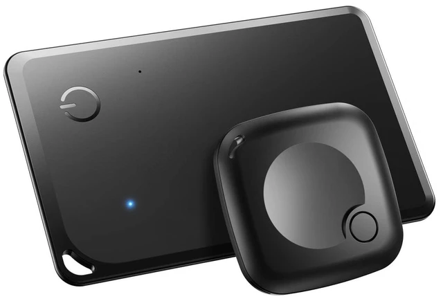Main image of 2 Pack Smart Tags Wallet Tracker Card MFi Certified for Find My (iOS Only) Wireless Charging Ultra Slim Air Tracking Card Replaceable Batery Bluetooth Key Finder for Passort Kid Pet Luggage Waterproof