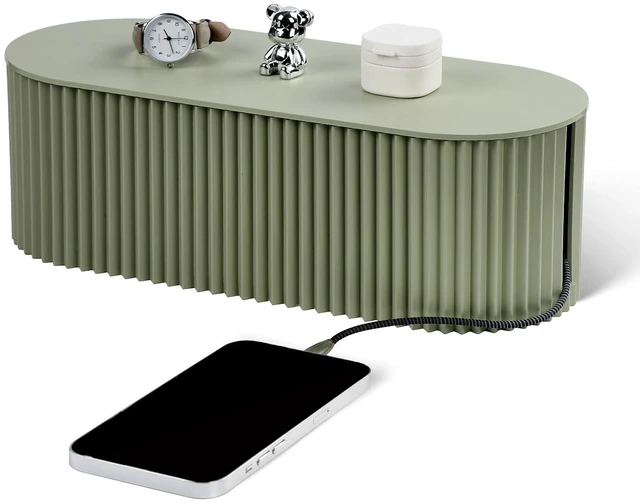 Main image of Cable Management Box Large Cable Organizer Box for Power Strips, Surge Protectors, Chargers, Adapters, TV Computer Wires Cable Hider Organizer Box with Cable TiesWire Ties - Green