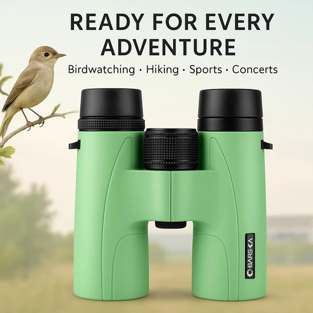 Alt view image 2 of 7 - Crush 10x42 Binoculars Lightweight, Compact & Shockproof Design in Bright Colors for Hiking, Travel, Concerts, Sports, Great Gift Idea Case & Strap Included