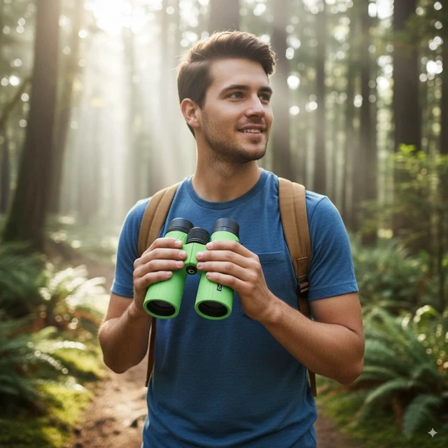 Alt view image 6 of 7 - Crush 10x42 Binoculars Lightweight, Compact & Shockproof Design in Bright Colors for Hiking, Travel, Concerts, Sports, Great Gift Idea Case & Strap Included