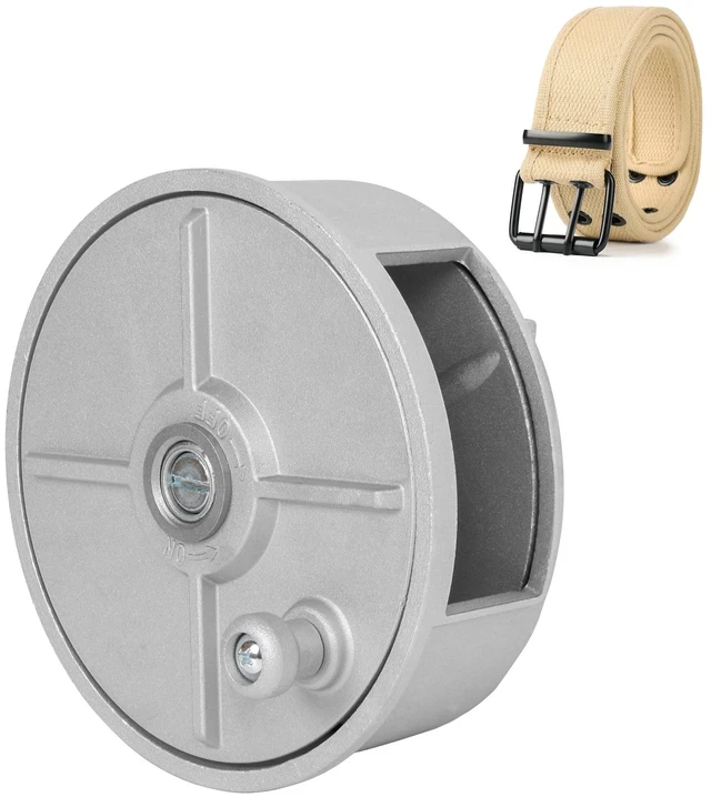 Main image of Tie Wire Reel Kit, Aluminum Rewindable Dispenser with Khaki Work Belt Compatible with 12-18 Gauge Wire, Ambidextrous Design for Left or Right-Handed Use, Ideal for Rebar Tying and Construction