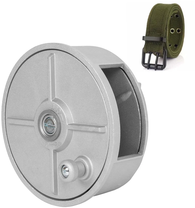 Main image of Tie Wire Reel Kit, Aluminum Rewindable Dispenser with Green Work Belt Compatible with 12-18 Gauge Wire, Ambidextrous Design for Left or Right-Handed Use, Ideal for Rebar Tying and Construction