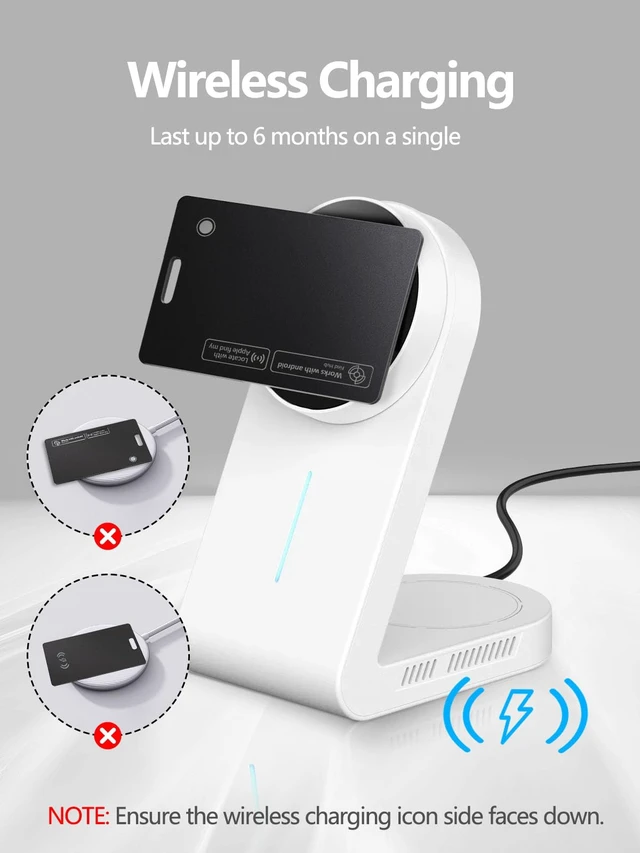 Alt view image 4 of 7 - Wallet Tracker Card for Apple & Android - 2 Pack Find My Wallet Tracker Card for Luggage, ID Card, Passport - Rechargeable Works with Apple Find My & Google's Find Hub