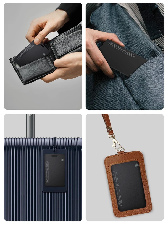 Alt view image 7 of 7 - Wallet Tracker Card for Apple & Android - 2 Pack Find My Wallet Tracker Card for Luggage, ID Card, Passport - Rechargeable Works with Apple Find My & Google's Find Hub